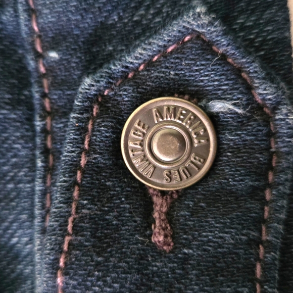 Dark blue strectchy denim jacket - Picture 6 of 7